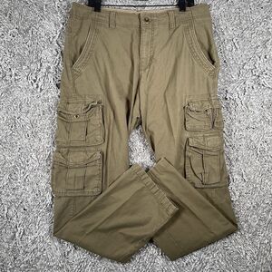 Old Navy Cargo Pants Size 34x34 Olive Green Y2K Grunge Military Utility Punk